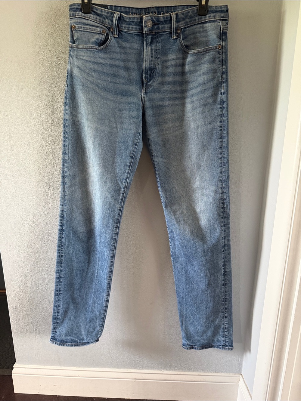 American Eagle Outfitters Airflex + Light Blue Straight Jeans